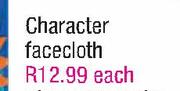 Character Face Cloth-Each