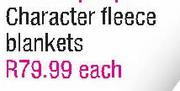 Character Fleece Blankets-Each