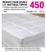 Memory Foam Double Mattress Topper-2.5"