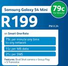 Samsung Galaxy S4 Mini-On Smart One-Rate