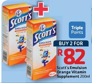 Scott's Emulsion Orange Vitamin Supplement-2x200ml