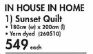 In House In Home Sunset Quilt-Each