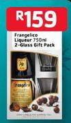 Frangelico Liqueur-750ml 2-Glass Gift Pack