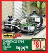 Gourmet Gold 5-Piece Pot Set