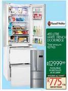 Russell Hobbs 455L White French Door Fridge 
