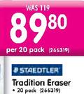 Staedtler Tradition Eraser-Per 20 Pack