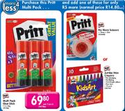 Pritt Multi Pack Glue Stick-3x43G Per 3 Pack