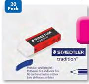 Staedtler Tradition Eraser-Per 20 Pack
