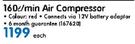 Moto 160L/Min Air Compressor