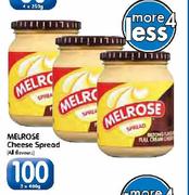 Melrose Cheese Spread(All Flavours)-3x400g
