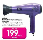 Carmen 1800W EHC Pro Cord Keeper Hair Dryer 1941