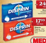 Disprin Regular 16's/Extra Strength 24's-Per Pack