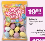 Ashley's Giant Chocolate Eggs-140g