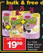 Pure Squish-Baby Food Assorted-4x125g