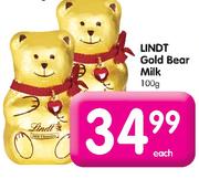 Lindt Gold Bear Milk-100g