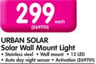 Urban Solar Wall Mount Light