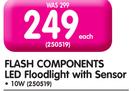 Flash Components LED Floodlight With Sensor 10W