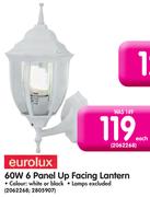 Eurolux 60W 6 Panel Up Facing Lantern
