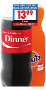 Coke Light/Zero/Fanta or twist Bottles-2Ltr