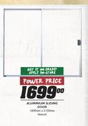 Aluminium Natural Sliding Door-1800mmx2100mm