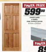Swartland 6-Panel Pine Dipped Door-813mmx2032mm