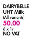 Dairybelle UHT Milk(All Variants)-6x1L