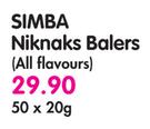 Simba Niknaks Balers(All Flavours)-50x20g