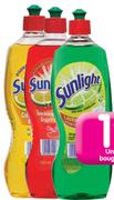 Sunlight Dishwashing Liquid(All Variants Excluding Anti-Bacterial)-5x750ml