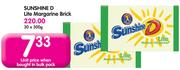 Sunshine D Lite Margarine Brick-3 x 500g