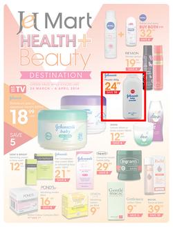 Jet Mart : Health & Beauty (24 Mar - 6 Apr 2014), page 1