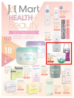 Jet Mart : Health & Beauty (24 Mar - 6 Apr 2014), page 1