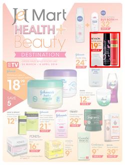 Jet Mart : Health & Beauty (24 Mar - 6 Apr 2014), page 1