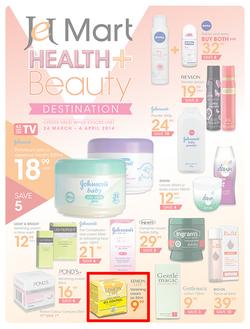 Jet Mart : Health & Beauty (24 Mar - 6 Apr 2014), page 1