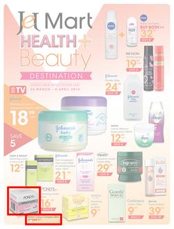 Jet Mart : Health & Beauty (24 Mar - 6 Apr 2014), page 1