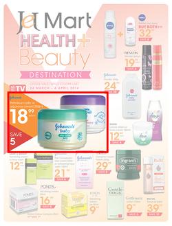 Jet Mart : Health & Beauty (24 Mar - 6 Apr 2014), page 1