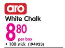 Aro White Chalk 100 Stick-Per Box
