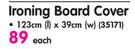 Retractaline Ironing Board Cover-123cm (l) x 39cm (w)