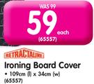 Retractaline Ironing Board Cover-109cm (l) x 34cm (w)