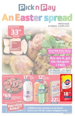 Pick N Pay WC : Easter Spread (25 Mar - 6 Apr 2014), page 1