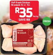 Pnp Fresh Chicken Braaipak-8's Or 16's Per Kg