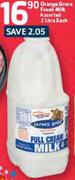 Orange Grove Fresh Milk Assorted-2Ltr Each