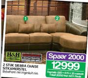 H&H 2 Stuk Sierra Chaise Sitkamerstel