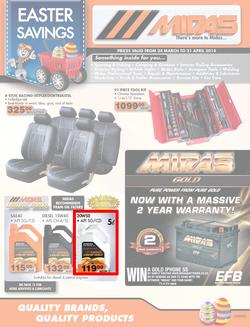Midas : Easter Savings (24 Mar - 21 Apr 2014), page 1