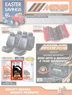 Midas : Easter Savings (24 Mar - 21 Apr 2014), page 1