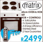 Matrix 60cm Oven & Hob Set Hob + Controls