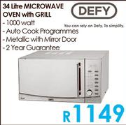 Defy 34ltr Microwave Oven With Grill