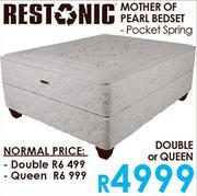 Restonic Mother Of Pearl Double Or Queen Bedset-Pocket Spring