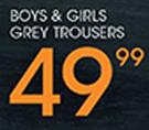Boys & Girls Grey Trousers