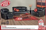 Renaldo 3 Piece Genuine Leather Upper Lounge Suite