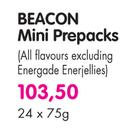 Beacon Mini Prepacks(All Flavours Excluding Energade Enerjellies)-24 x 75gm